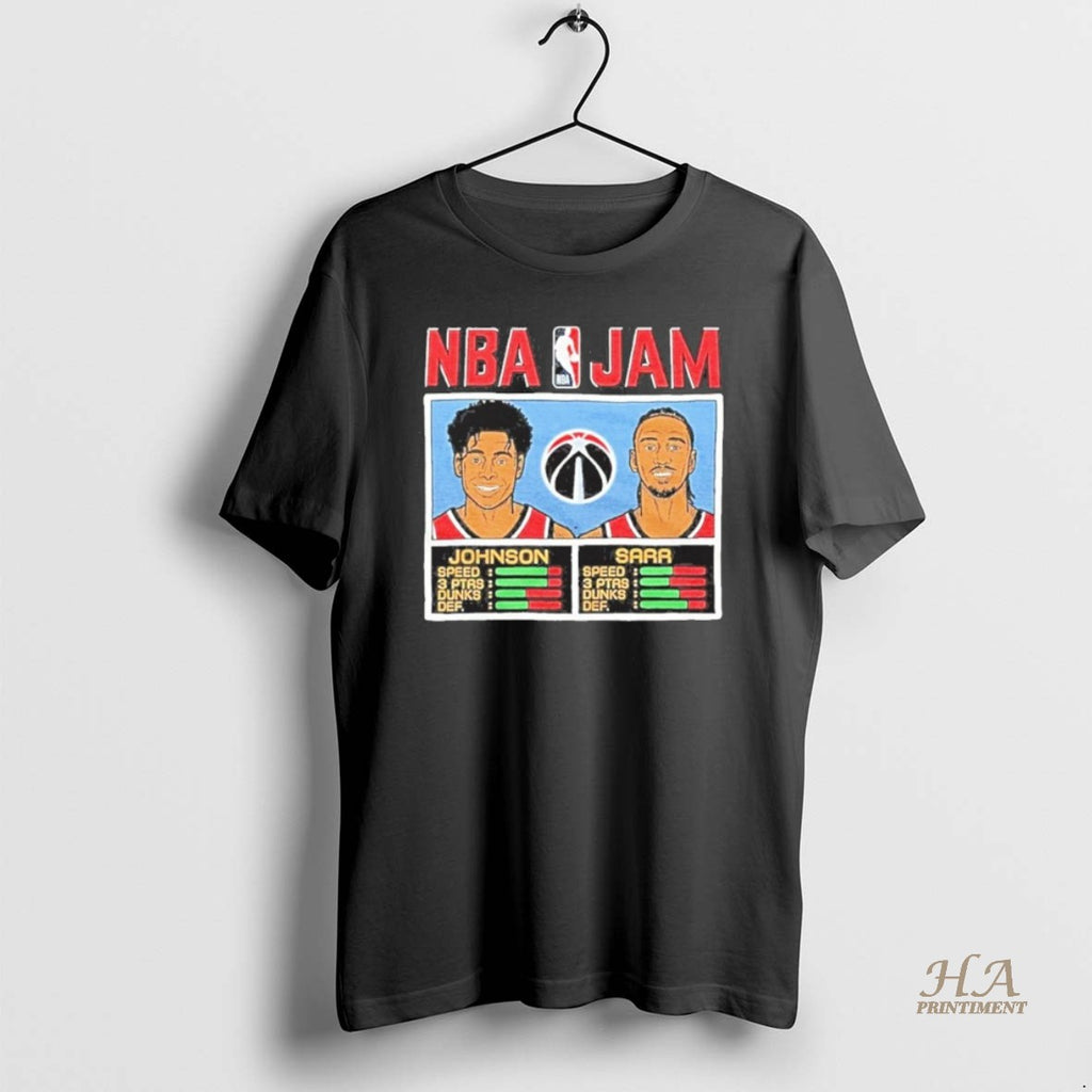 Official Nba Jam Wizards Aj Johnson And Alex Sarr Shirt Hoodie Sweatshirt | PurePodTees.com