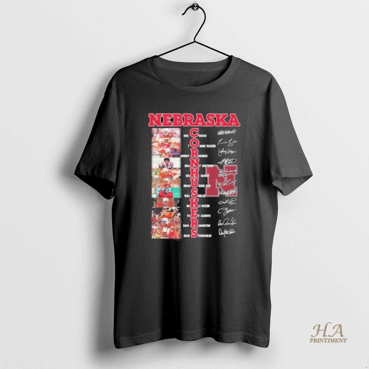Official Nebraska Cornhuskers Football Legends Players Signatures Shirt Hoodie Sweatshirt | PurePodTees.com