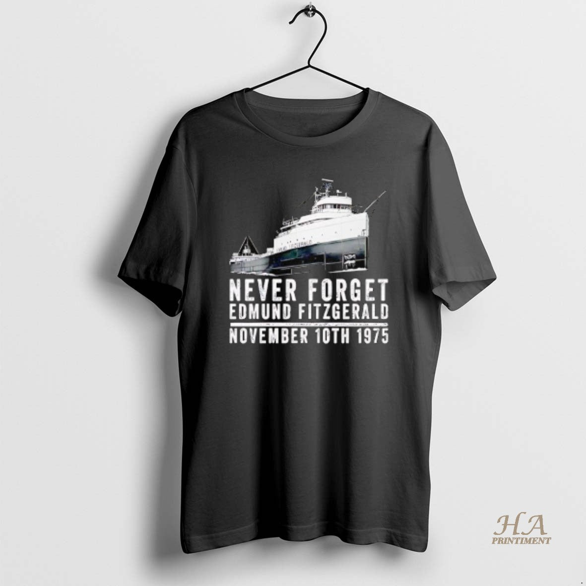 Official Never Forget Edmund Fitzgerald November 10th 1975 Shirt Hoodie Sweatshirt | PurePodTees.com
