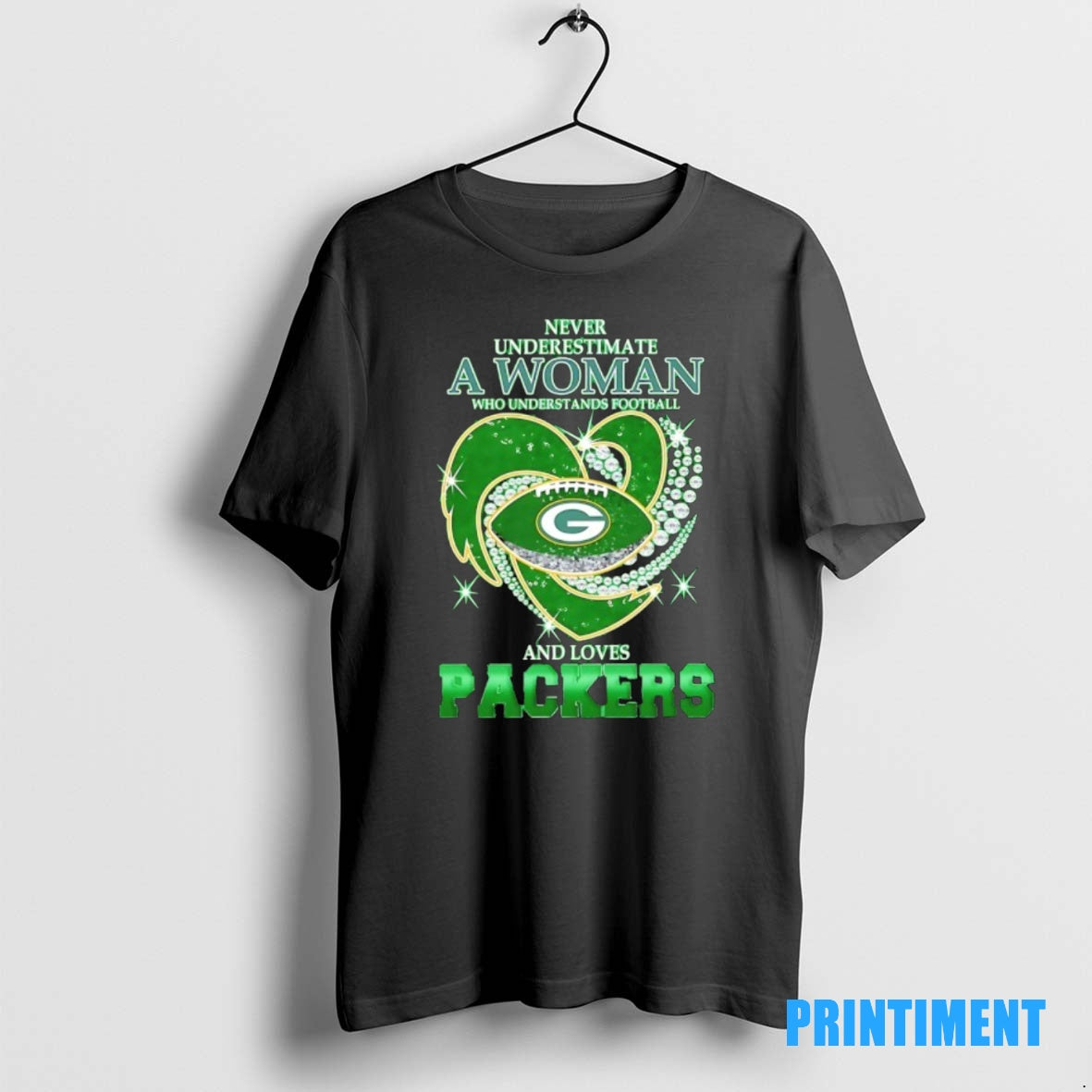 Official Never Underestimate A Woman Who Understands Football And Loves Green Bay Packers Football Heart Shirt Hoodie...