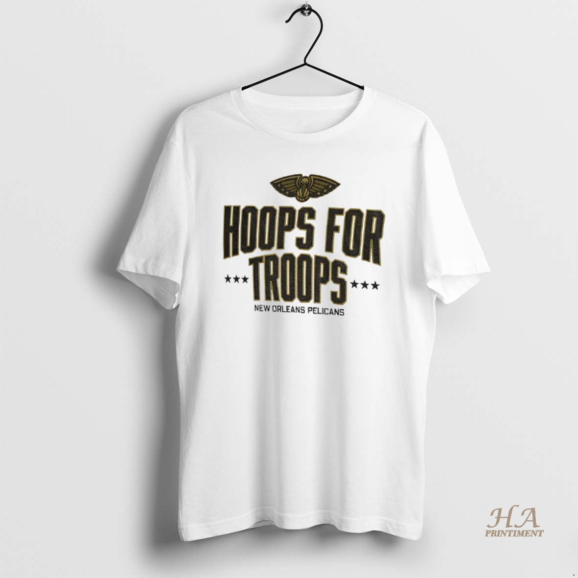 Official New Orleans Pelicans Basketball Nba Hoops For Troops Logo Shirt Hoodie Sweatshirt | PurePodTees.com