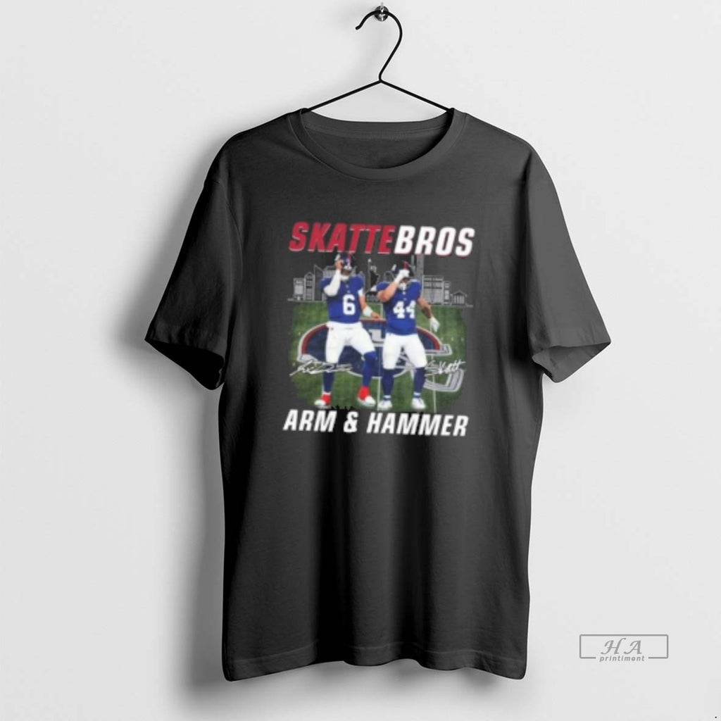 Official New York Giants Jaxson Dart And Cam Skattebo Skettebros Arm Hammer Signatures 2025