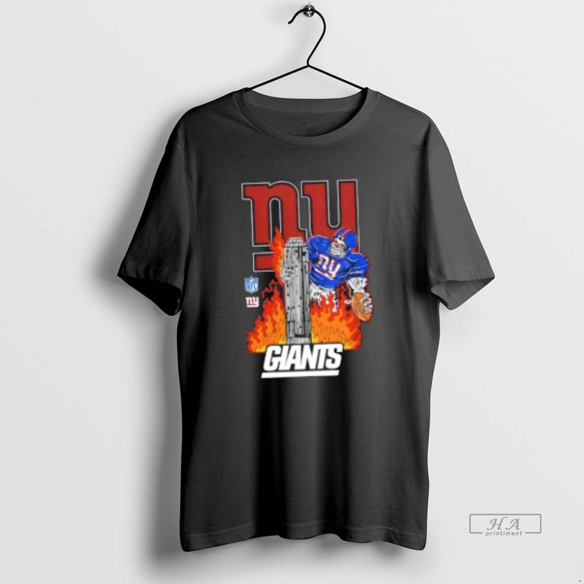 Official New York Giants Skyscraper Football Fire Graphic Shirt Hoodie Sweatshirt | PurePodTees.com