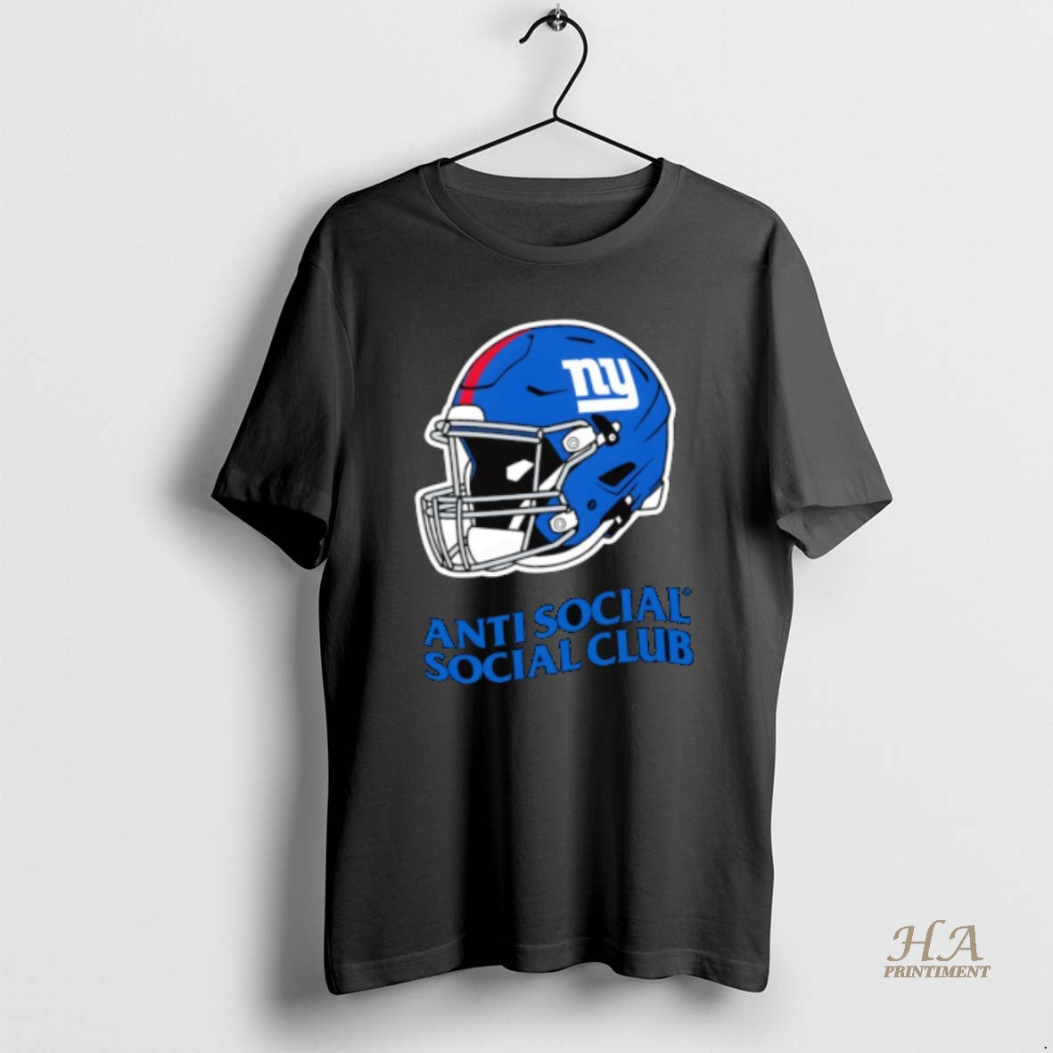 Official New York Giants X Anti Social Social Club Assc Helmet Logo Shirt Hoodie Sweatshirt | PurePodTees.com