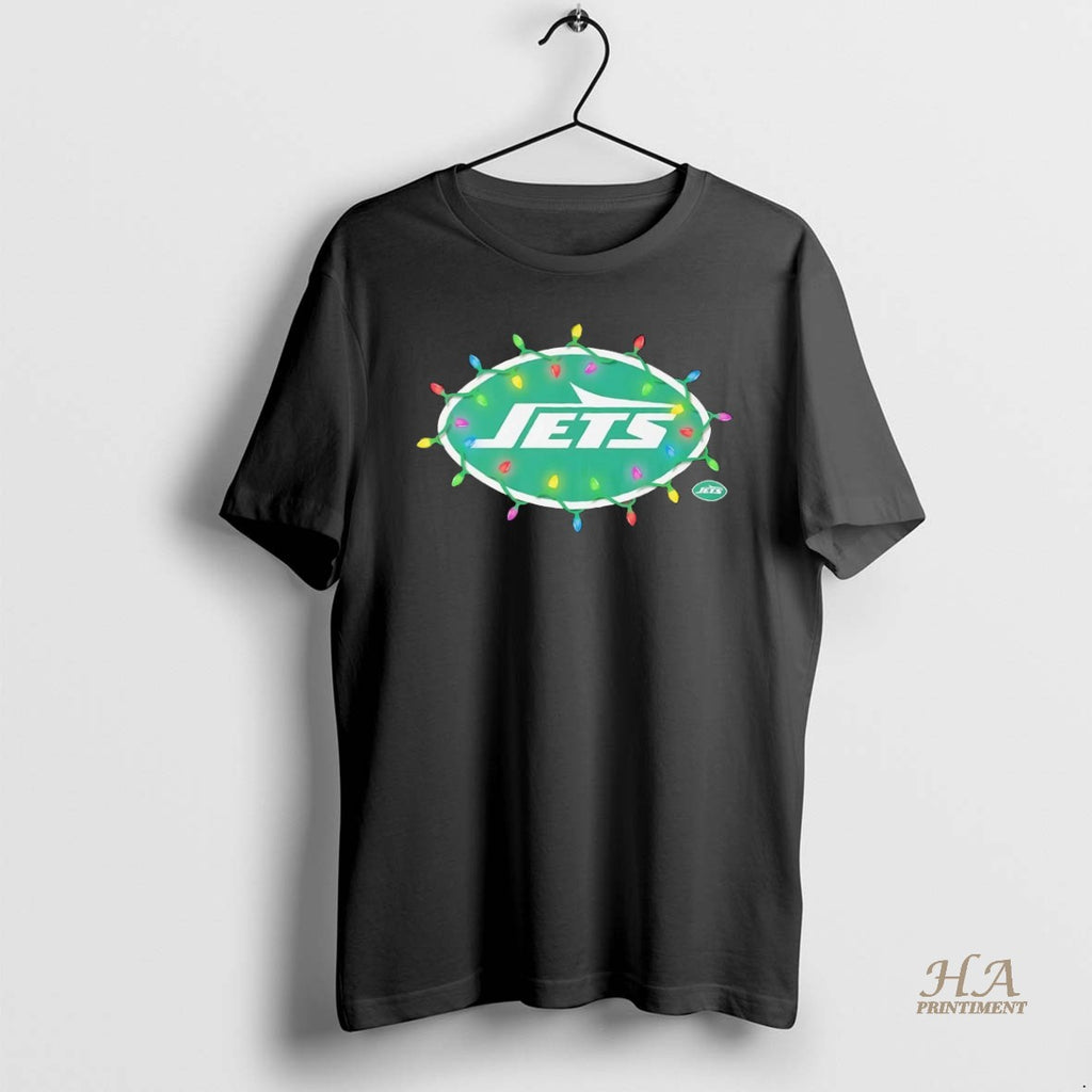 Official New York Jets Logo Christmas Light Shirt Hoodie Sweatshirt | PurePodTees.com