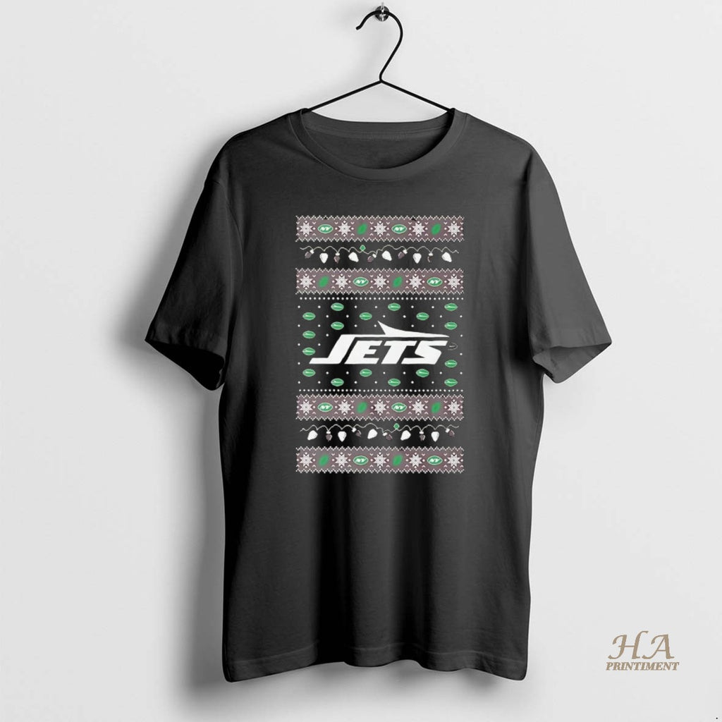 Official New York Jets Ugly Christmas Light Shirt Hoodie Sweatshirt | PurePodTees.com