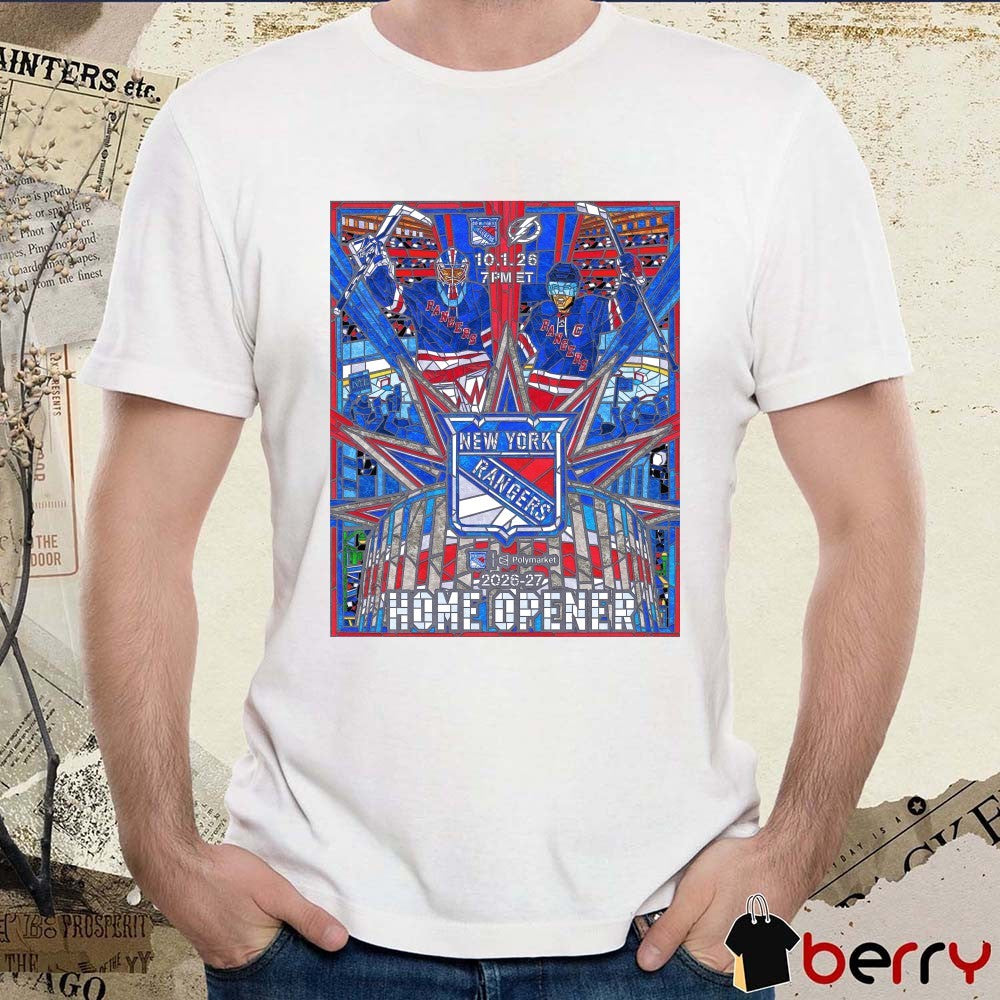 New York Rangers NHL October 1 2026 Home Opener 2026-27 Poster t-shirt