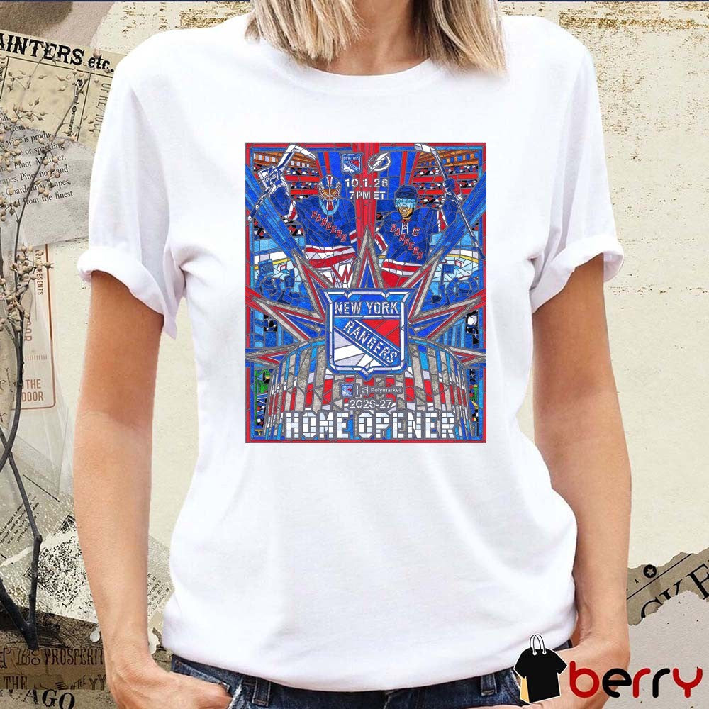 New York Rangers NHL October 1 2026 Home Opener 2026-27 Poster t-shirt