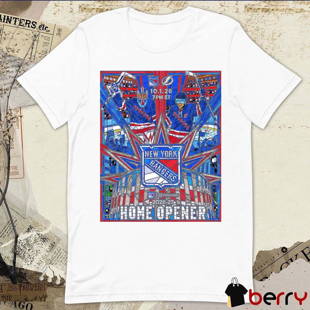 New York Rangers NHL October 1 2026 Home Opener 2026-27 Poster t-shirt