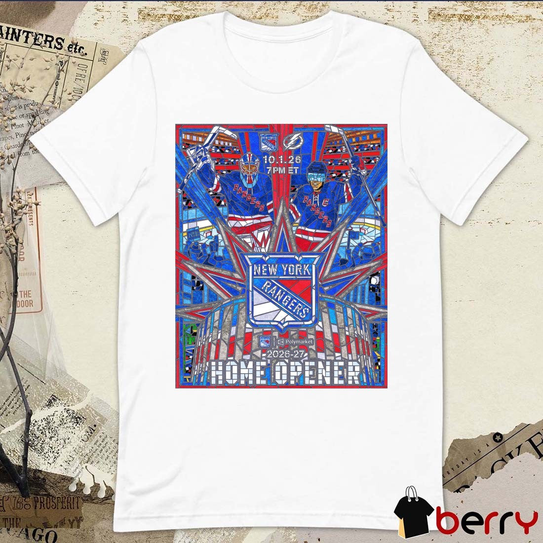 New York Rangers NHL October 1 2026 Home Opener 2026-27 Poster t-shirt