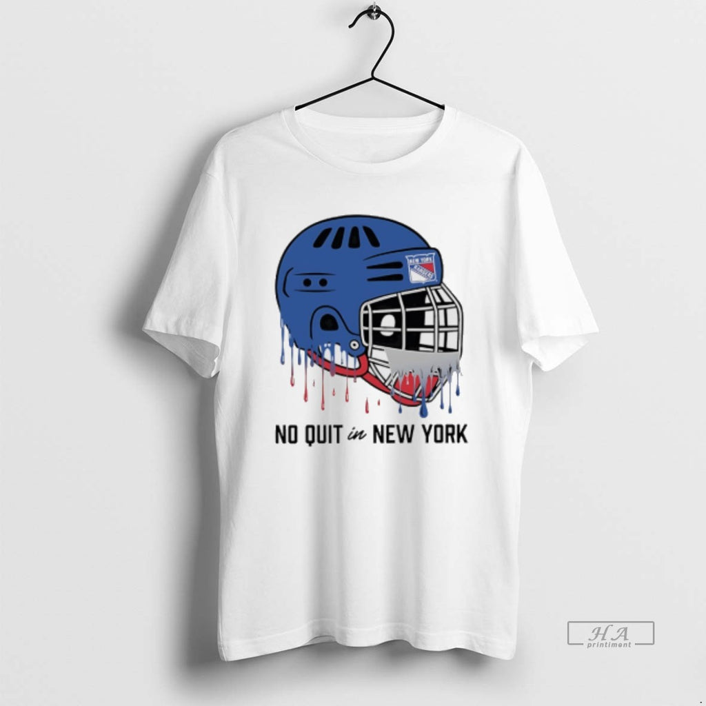 Official New York Rangers No Quit In New York Helmet Graphic Shirt Hoodie Sweatshirt | PurePodTees.com