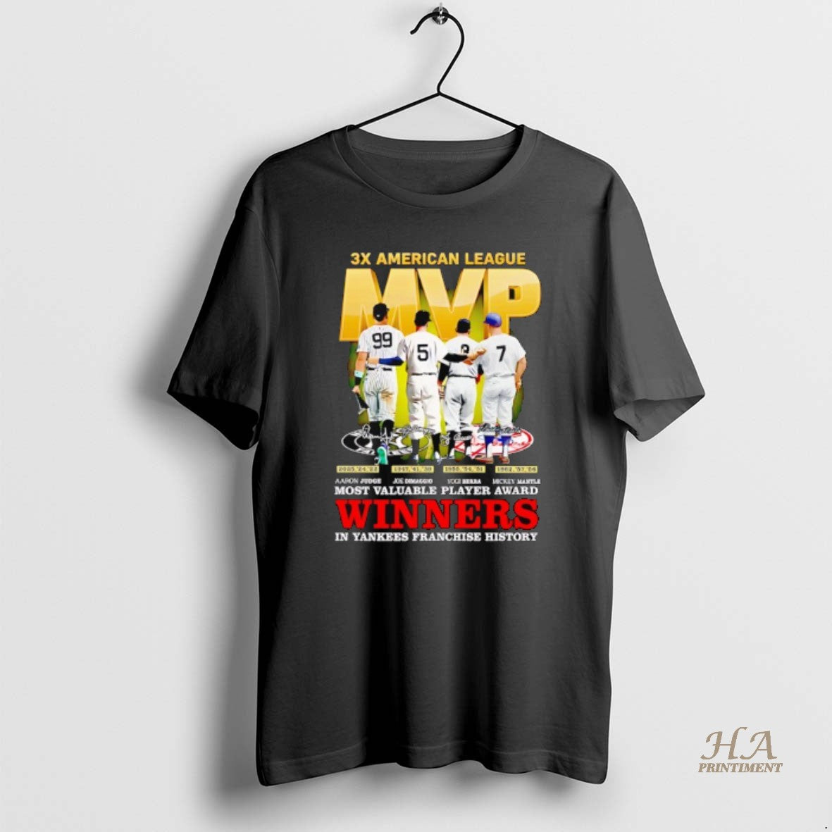 Official New York Yankees 3x American League Mvp In Ny History Shirt Hoodie Sweatshirt | PurePodTees.com
