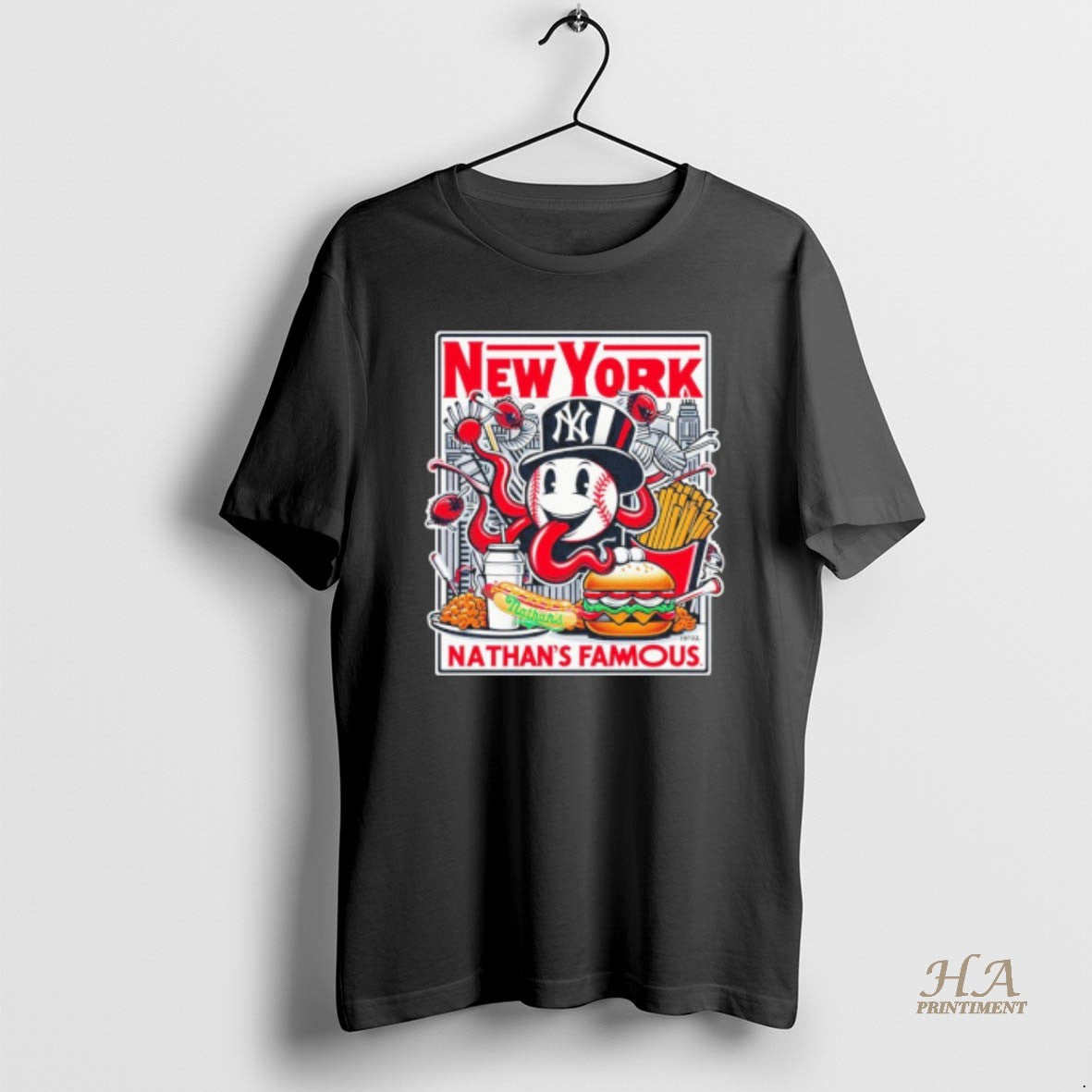Official New York Yankees Nathans Famous Shirt Hoodie Sweatshirt | PurePodTees.com
