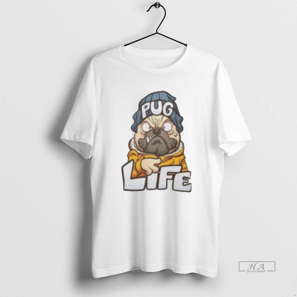 Official Nice Pug Life Gangsta Dog Cartoon Washed