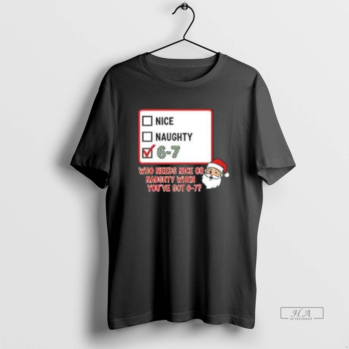Official Nice Or Naughty The 6 7 Christmas Checklist Meme Shirt Hoodie Sweatshirt | PurePodTees.com