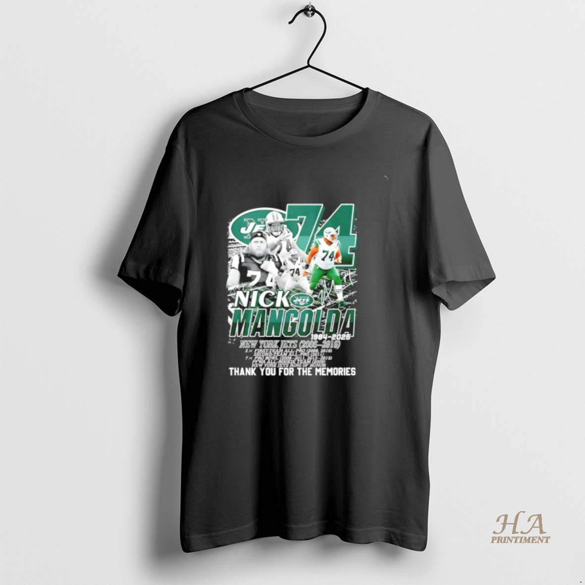 Official Nick Mangold 1984 2025 Thank You For The Memories Signature Shirt Hoodie Sweatshirt | PurePodTees.com