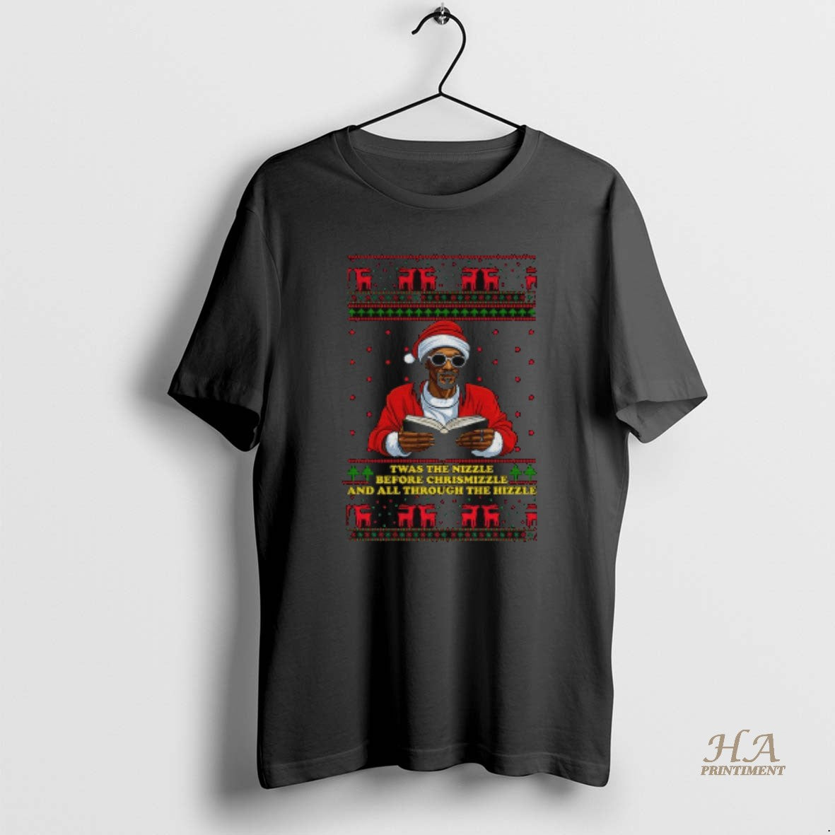 Official Nizzle Man Twas The Nizzle Before Chrismizzle And All Through The Hizzle Christmas Shirt Hoodie Sweatshirt