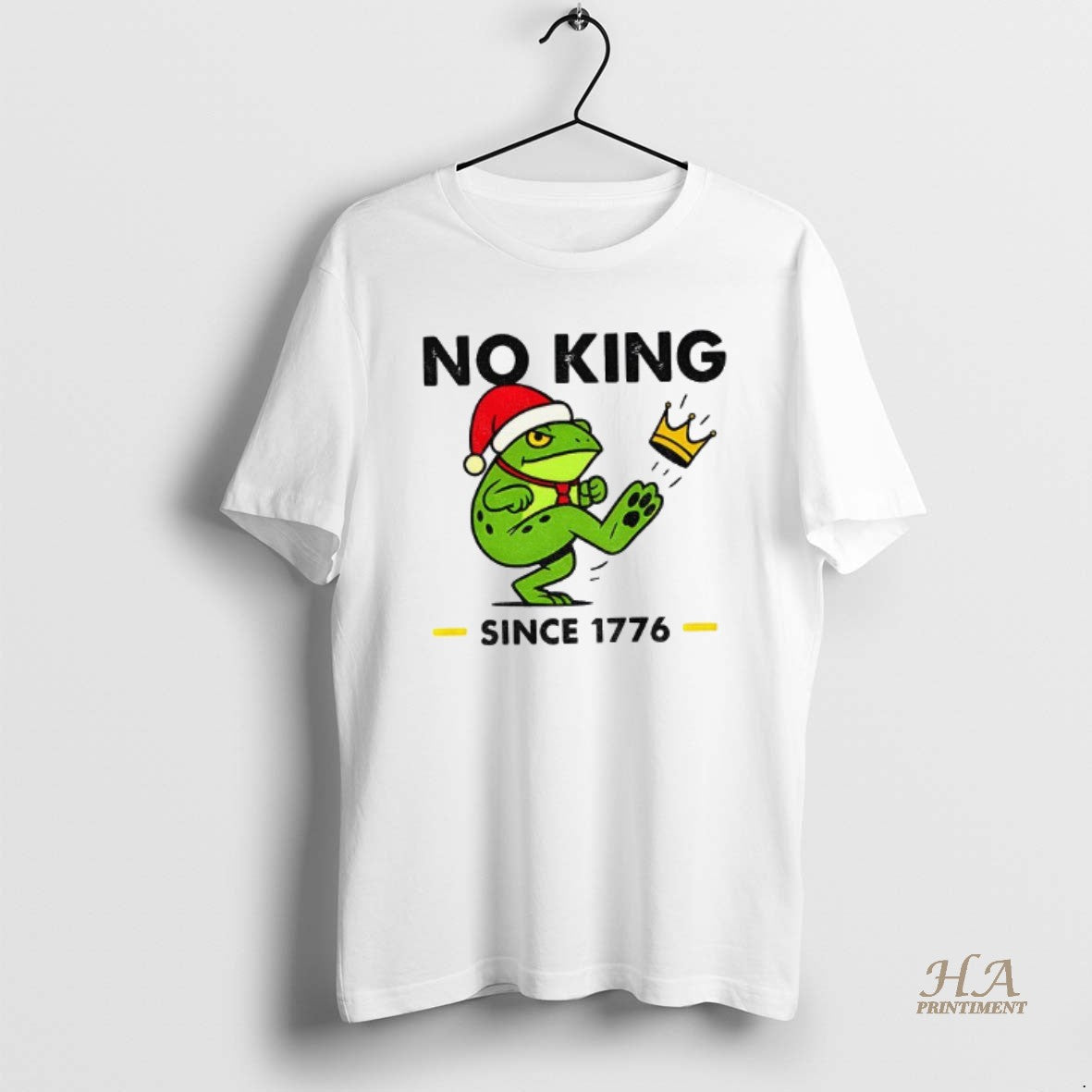 Official No King Since 1776 Funny Christmas Frog Shirt Hoodie Sweatshirt | PurePodTees.com