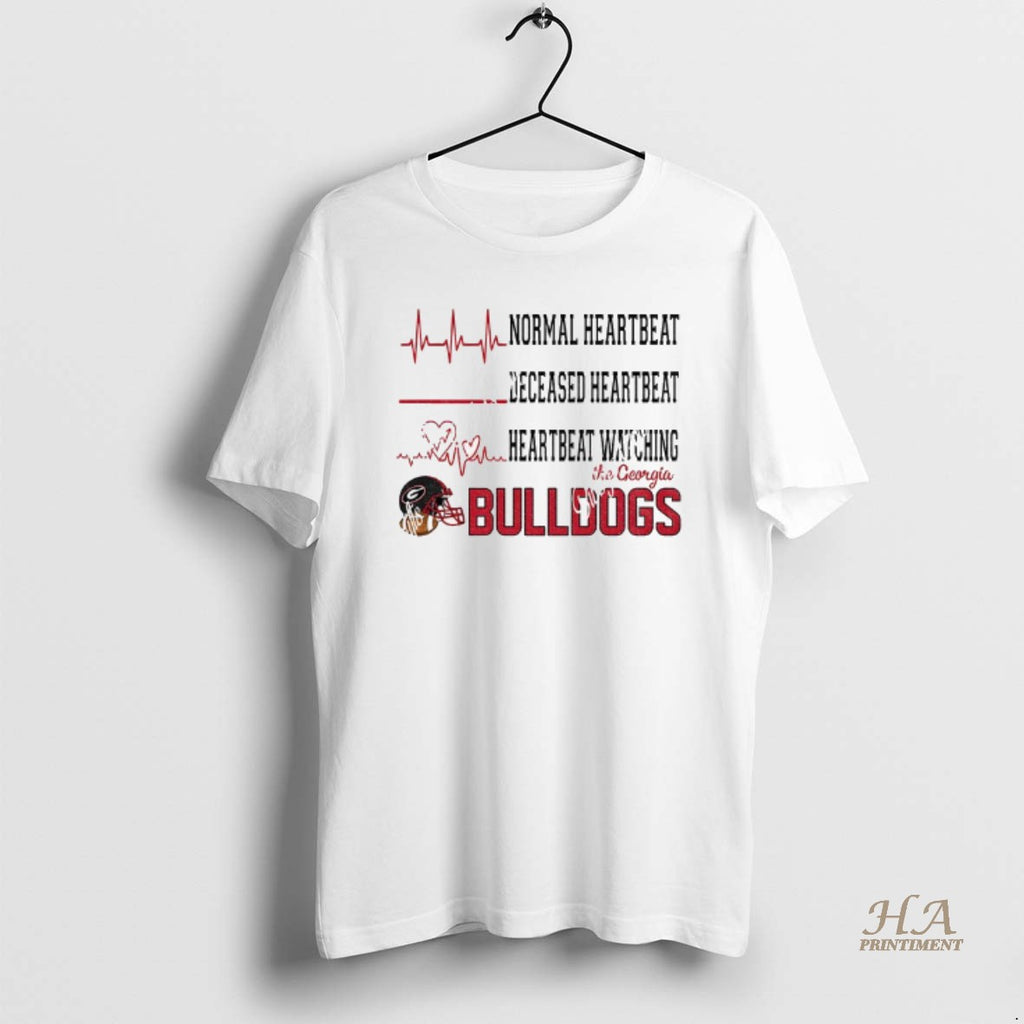 Official Normal Heartbeat Deceased Heartbeat Heartbeat Watching Georgia Bulldogs Football 2025 Shirt Hoodie Sweatshirt