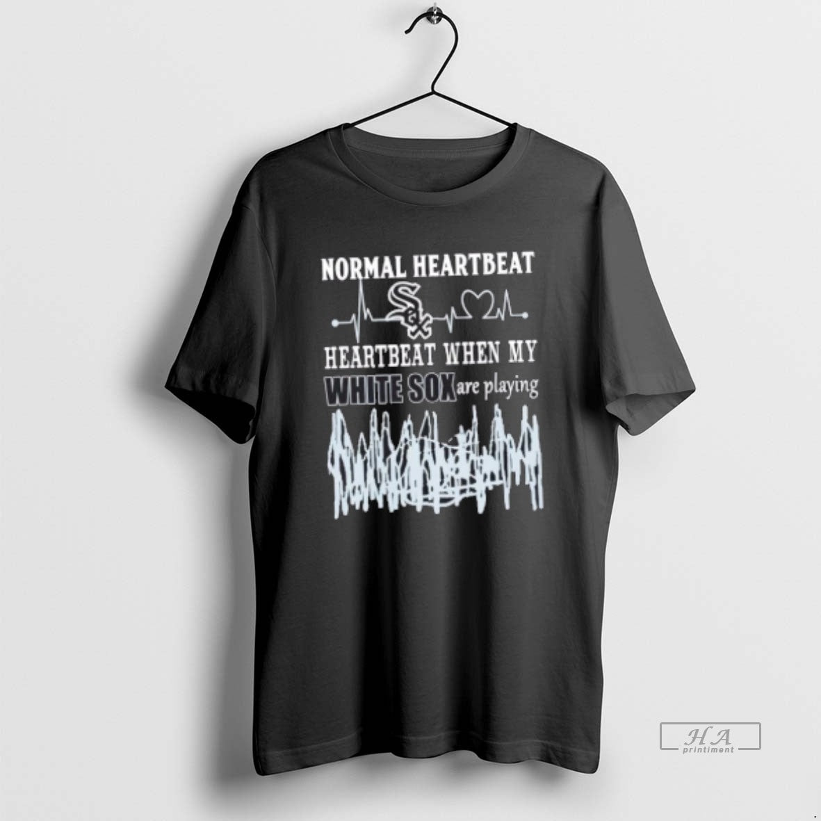 Official Normal Heartbeat Heartbeat When My Chicago White Sox Baseball Are Playing Shirt Hoodie Sweatshirt | PurePodTees.com