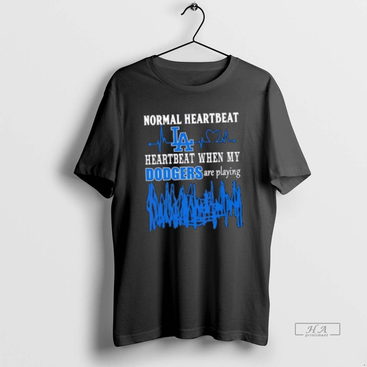 Official Normal Heartbeat Heartbeat When My Los Angeles Dodgers Baseball Are Playing Shirt Hoodie Sweatshirt