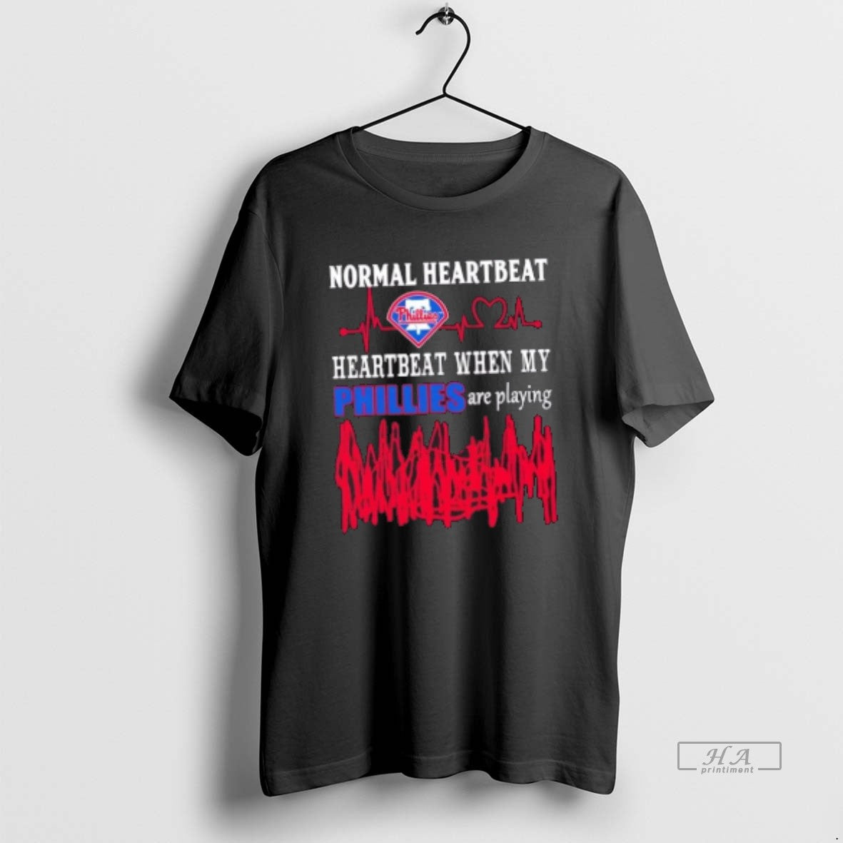 Official Normal Heartbeat Heartbeat When My Philadelphia Phillies Baseball Are Playing Shirt Hoodie Sweatshirt