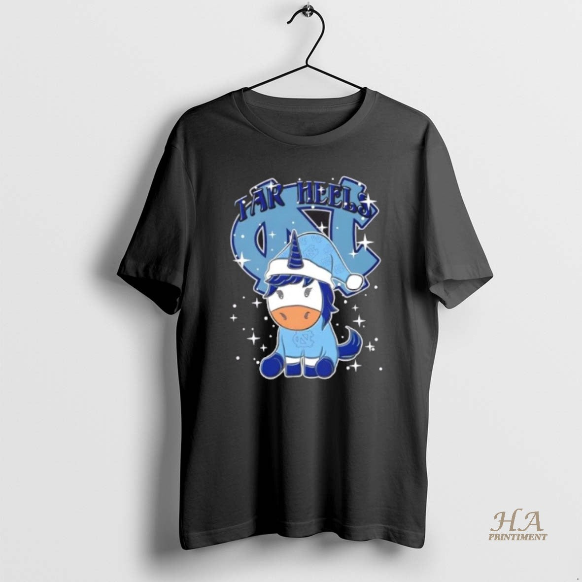Official North Carolina Tar Heels Football X Unicorn Merry Christmas Shirt Hoodie Sweatshirt | PurePodTees.com