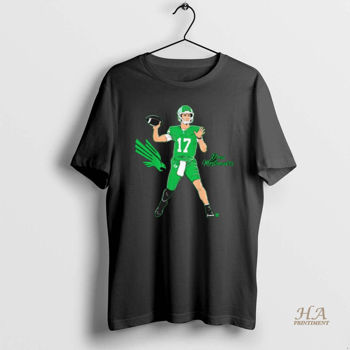 Official North Texas Mean Green Football Drew Mestemaker Superstar Pose Shirt Hoodie Sweatshirt | PurePodTees.com