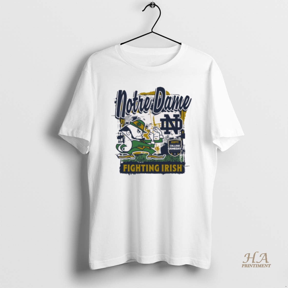 Official Notre Dame Fighting Irish 2025 Espn College Gameday Mascot Runner Shirt Hoodie Sweatshirt | PurePodTees.com