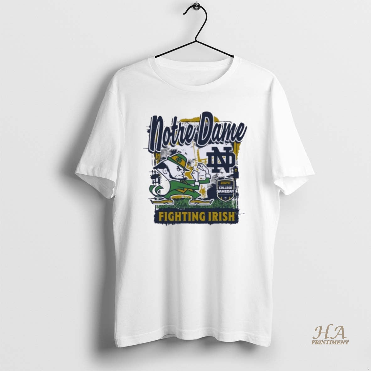 Official Notre Dame Football 2025 College Gameday Mascot Runner Shirt Hoodie Sweatshirt | PurePodTees.com
