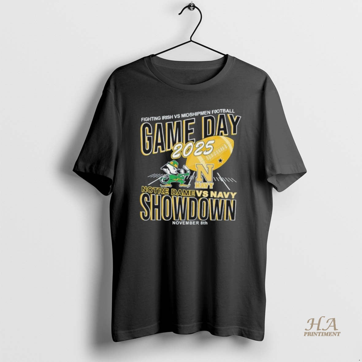 Official November 8th Notre Dame Vs Navy Midshipmen 2025 Gameday Showdown Shirt Hoodie Sweatshirt | PurePodTees.com