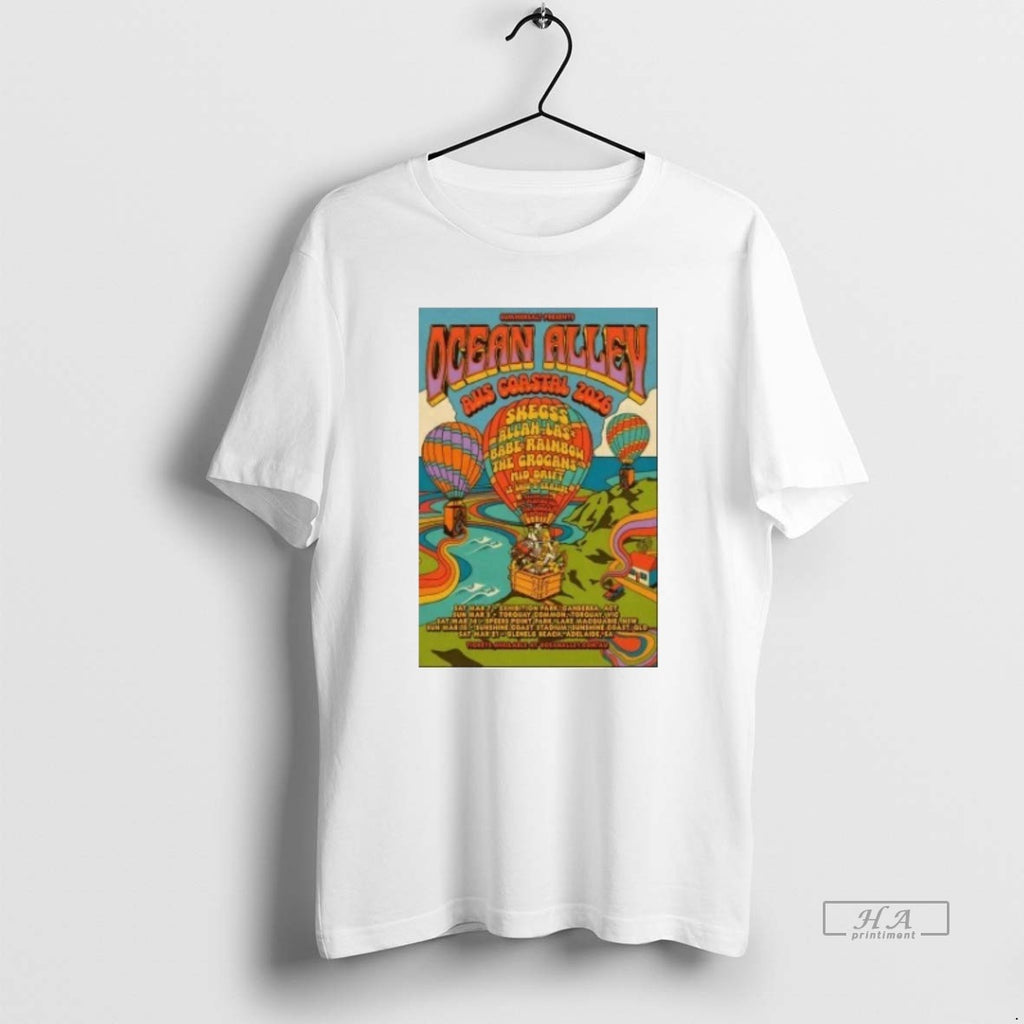 Official Ocean Alley Aus Coastal 2026 Tour Shirt Hoodie Sweatshirt | PurePodTees.com