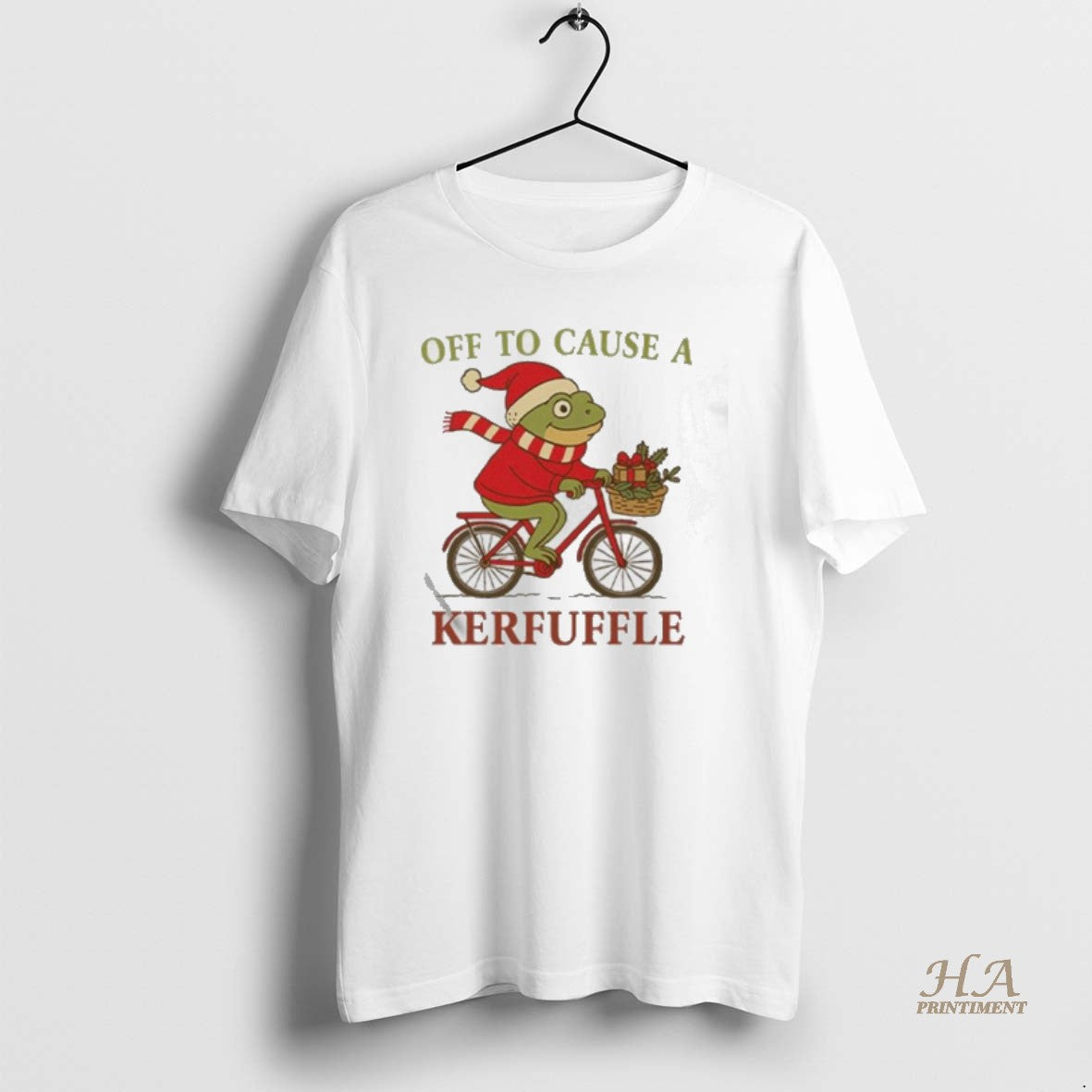 Official Off To Cause A Kerfuffle Frog Christmas 2025 Shirt Hoodie Sweatshirt | PurePodTees.com