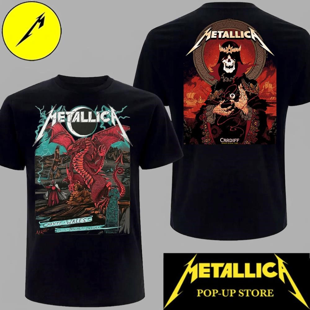 Official Metallica Principality Stadium Dragon Graphic Tee