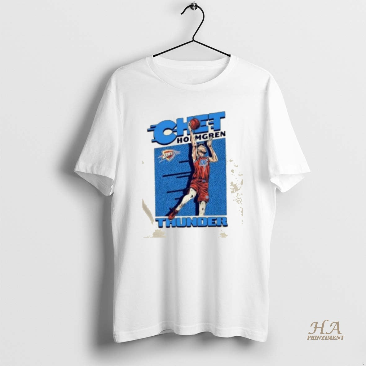 Official Oklahoma City Thunder Chet Holmgren Action Basketball Shirt Hoodie Sweatshirt | PurePodTees.com