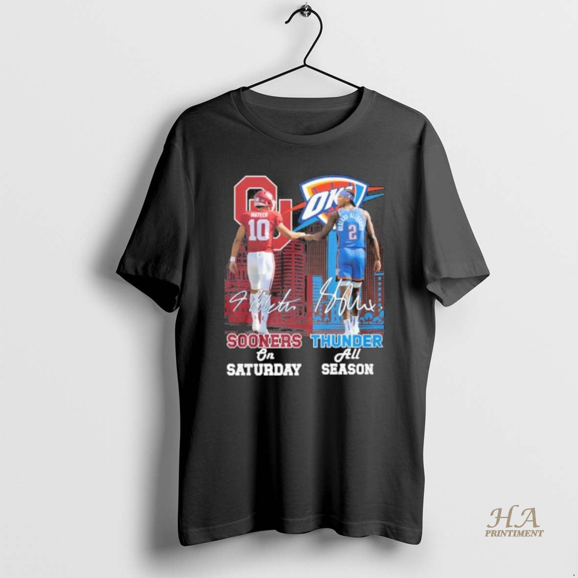 Official Oklahoma Sooners On Saturdays And Okc Thunder All Season City Shirt Hoodie Sweatshirt | PurePodTees.com