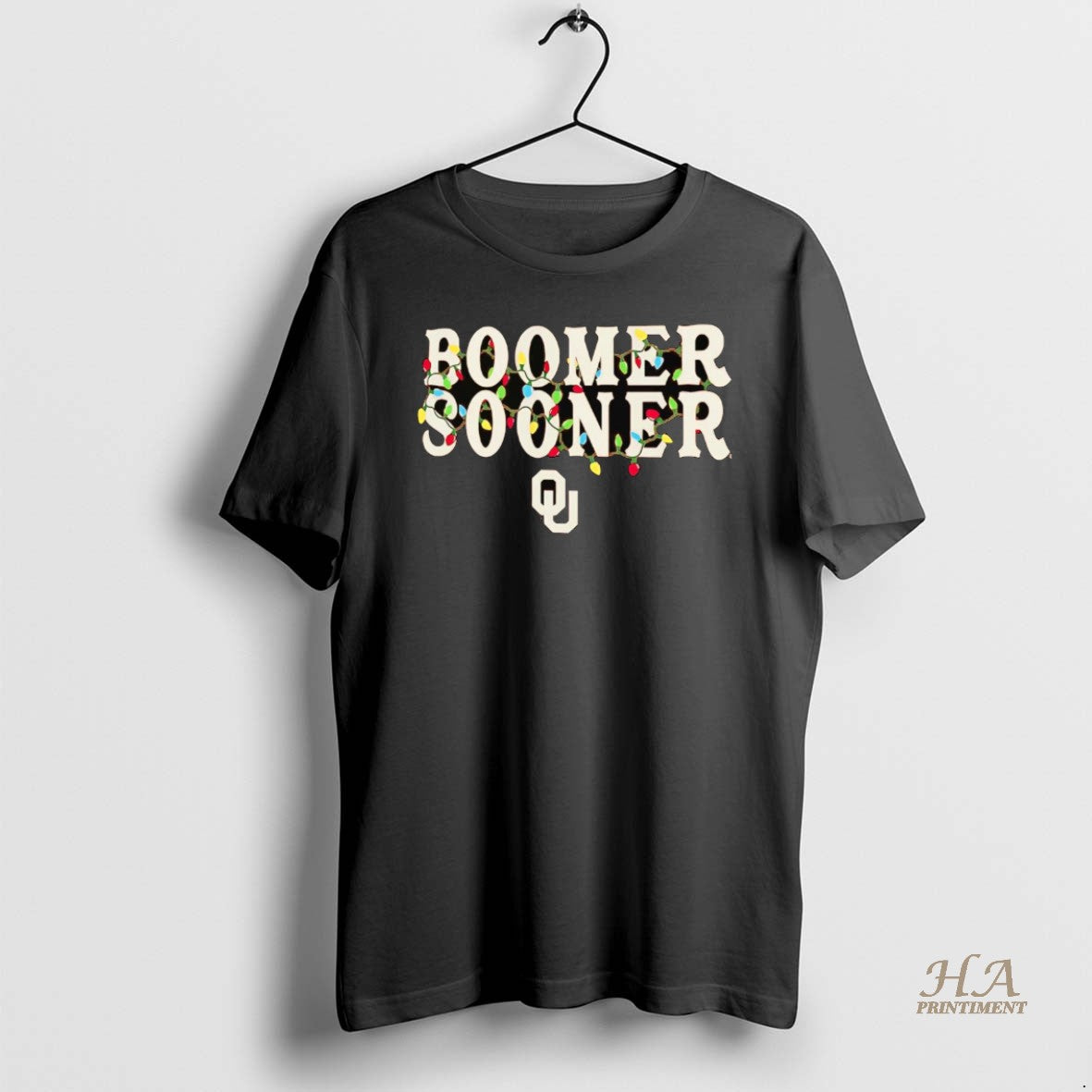 Official Oklahoma Sooners Boomer Sooner Christmas Lights Shirt Hoodie Sweatshirt | PurePodTees.com