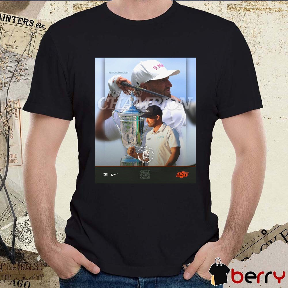 Oklahoma State Golf Wyndham Clark 2026 US Open Champion Shinnecock Hills Golf Club Southampton NY Poster t-shirt