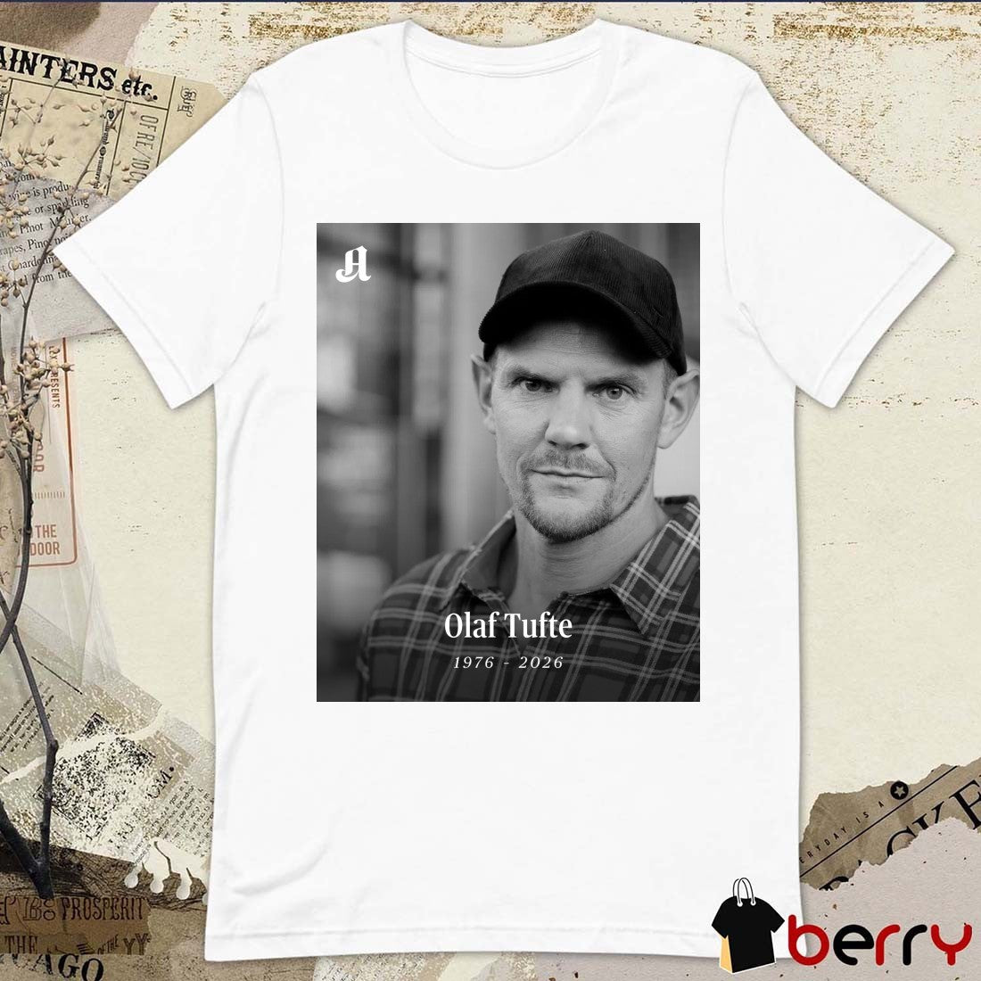 Olaf Tufte 1976 – 2026 Aftenposten Poster t-shirt
