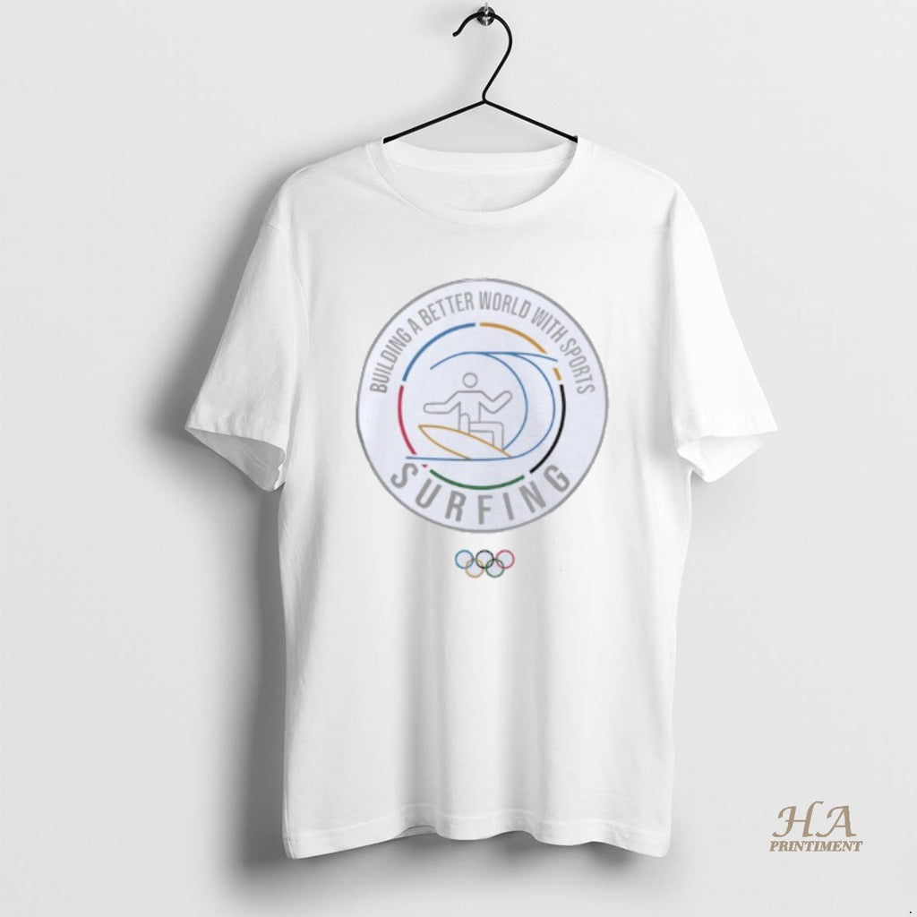 Official Olympic Collection Surfing Pictogram Shirt Hoodie Sweatshirt | PurePodTees.com
