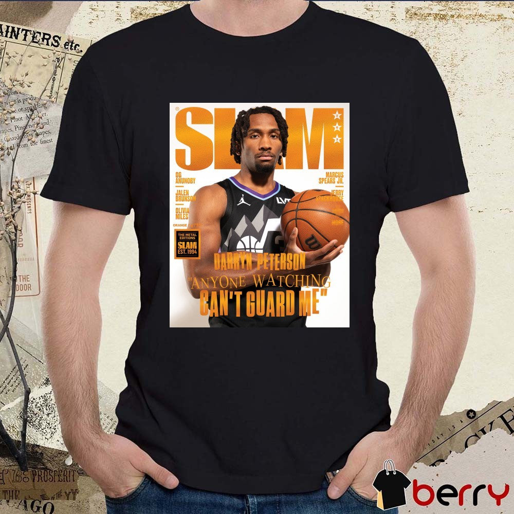 Orange Metal SLAM Utah Jazz NBA Darryn Peterson Anyone Watching Can’t Guard Me Magazine t-shirt
