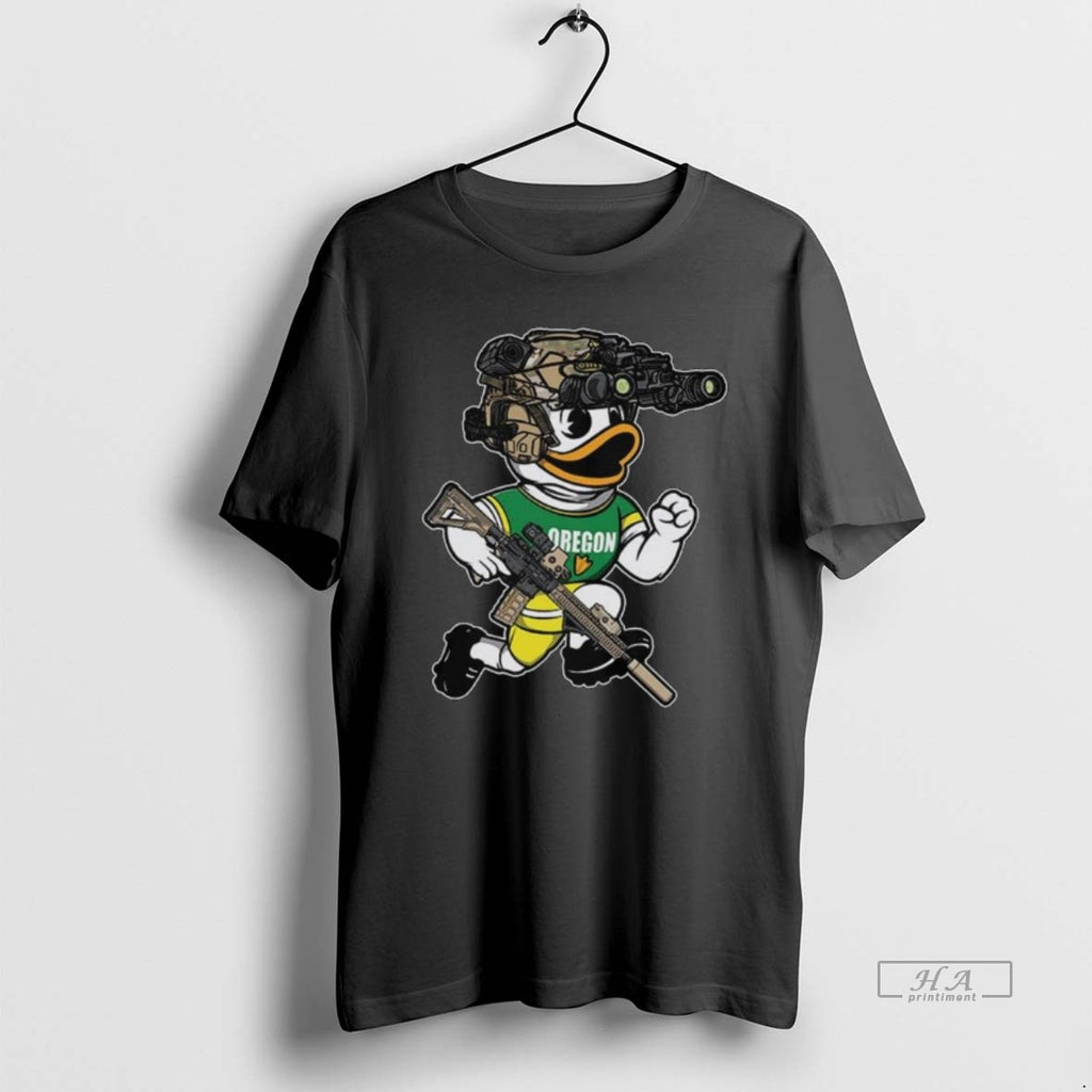 Official Oregon Duck Mascot Gun Otx 2025 Long Sleve