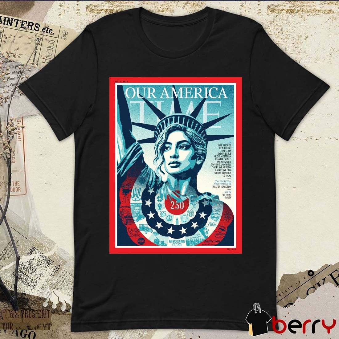 Our America Time July 6 2026 Man Walks On Moon Small Step For Man Giant Leap For Mankind Poster t-shirt