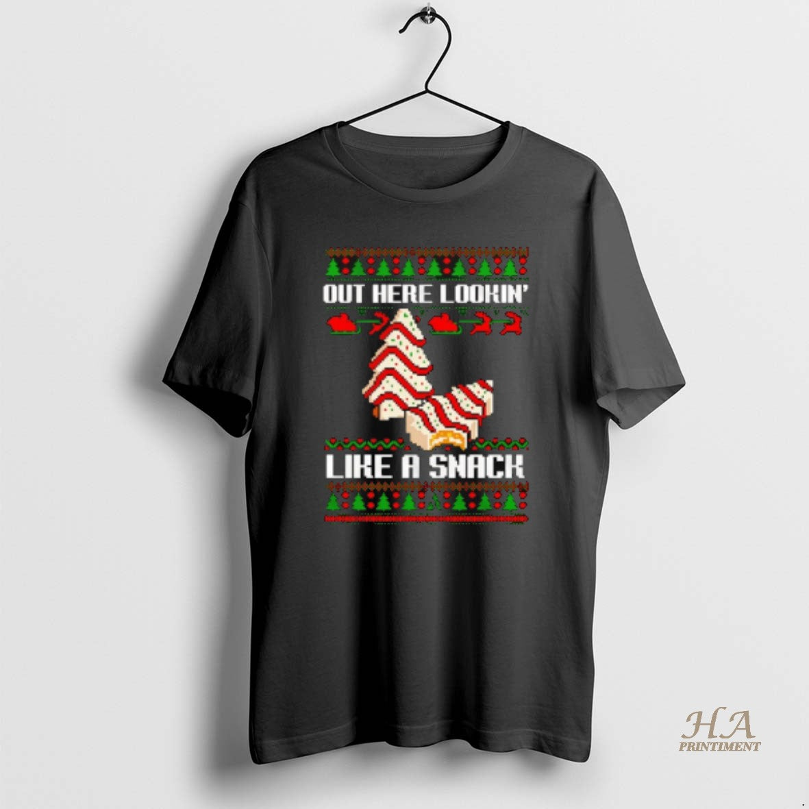 Official Out Here Lookin Like A Snack Christmas Tree Ugly 2025 Shirt Hoodie Sweatshirt | PurePodTees.com