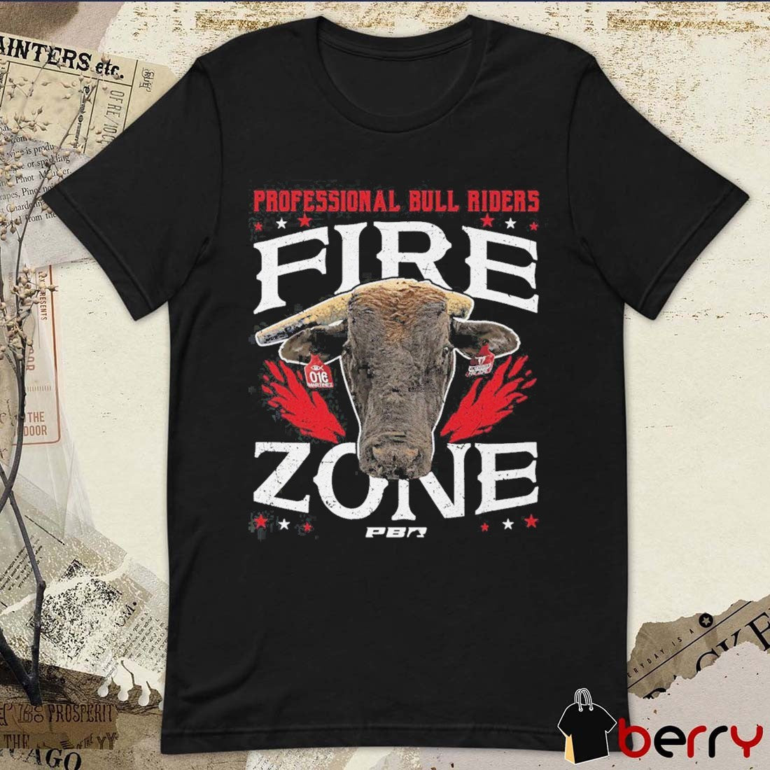 PBR Professional Bull Riders Fire Zone Bull Head 2026 t-shirt