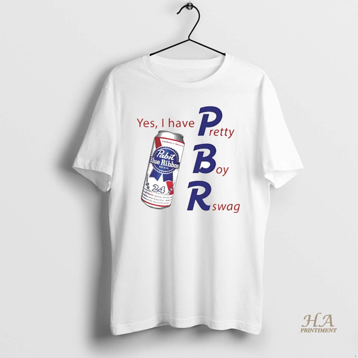 Official Pabst Blue Ribbon Lager Yes I Have Pretty Boy Swag Shirt Hoodie Sweatshirt | PurePodTees.com
