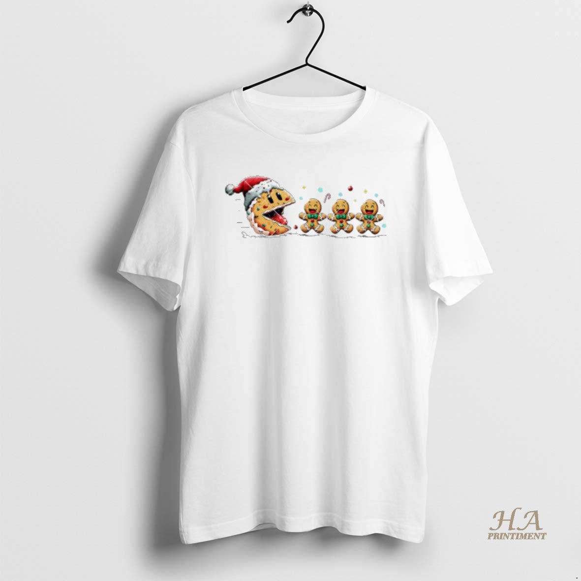 Official Pacman Cookies Gingerbread Man Happy Christmas Shirt Hoodie Sweatshirt | PurePodTees.com