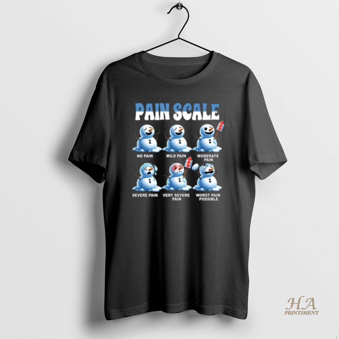 Official Pain Scale Snowman Nurse Medical Humor Christmas Healthcare Shirt Hoodie Sweatshirt | PurePodTees.com