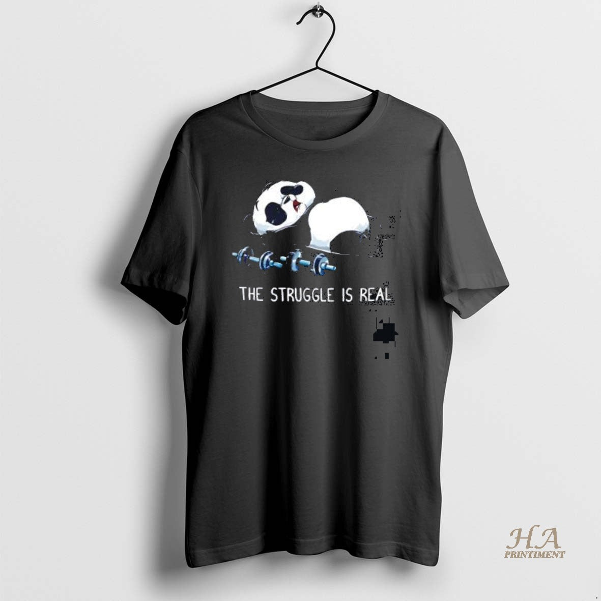Official Panda The Struggle Is Real Vintage Gym Shirt Hoodie Sweatshirt | PurePodTees.com