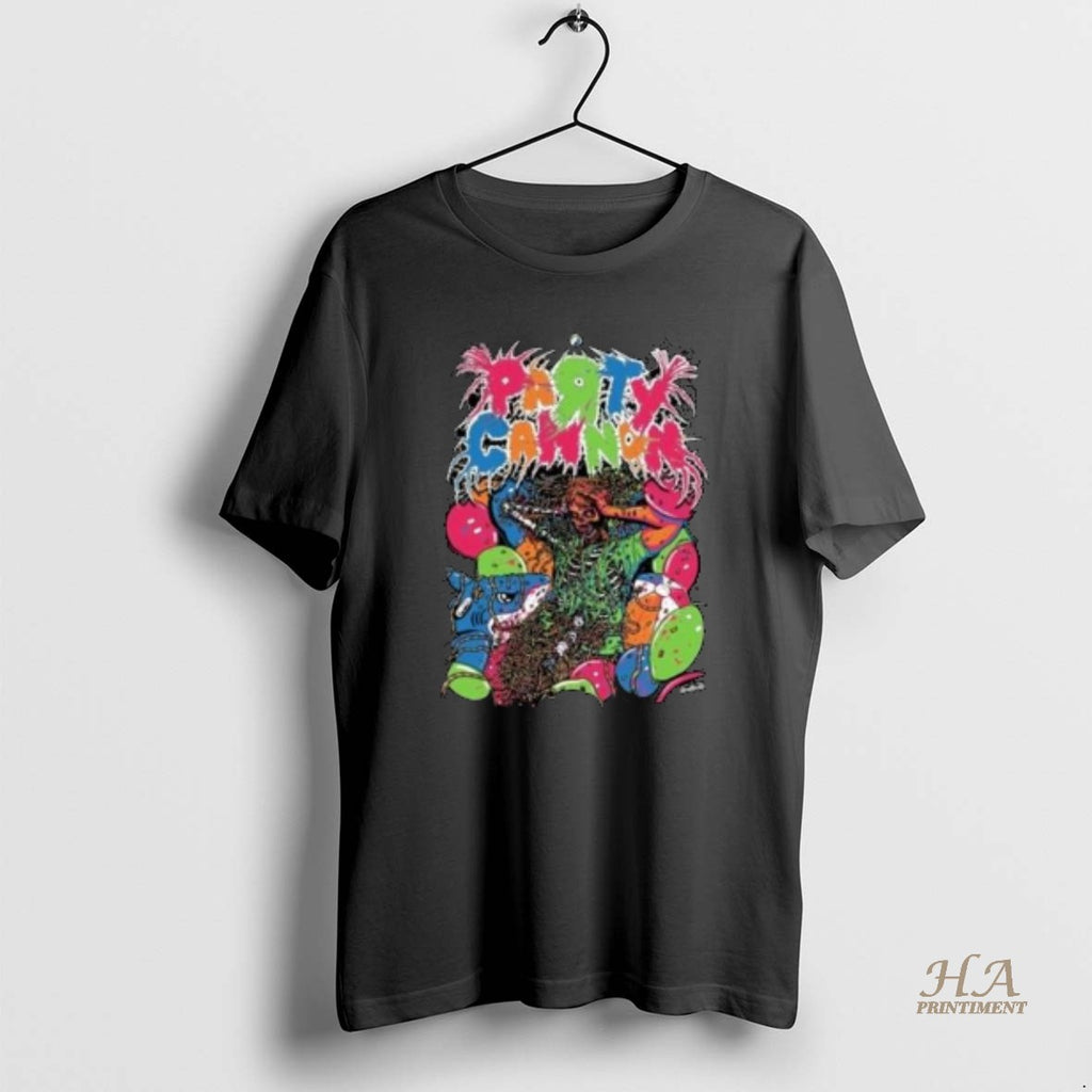 Official Party Theme Gore Art Neon Cartoon Chaos Extreme Metal Circle Black Shirt Hoodie Sweatshirt | PurePodTees.com